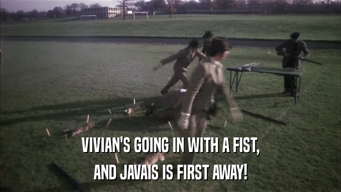 VIVIAN'S GOING IN WITH A FIST, AND JAVAIS IS FIRST AWAY! 