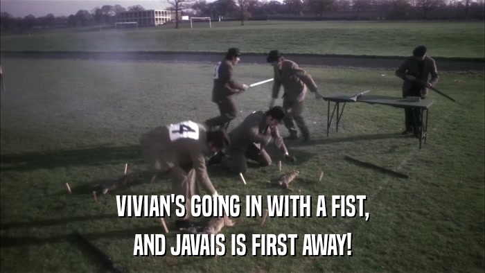 VIVIAN'S GOING IN WITH A FIST, AND JAVAIS IS FIRST AWAY! 