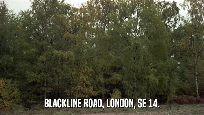 BLACKLINE ROAD, LONDON, SE 14.  