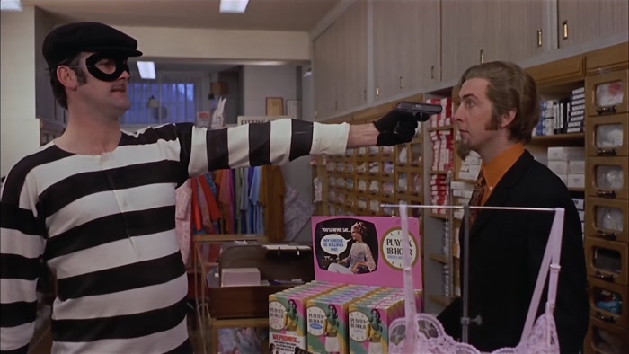 - WELL, WHAT HAVE YOU GOT? - WE'VE GOT CORSETS, STOCKINGS... 