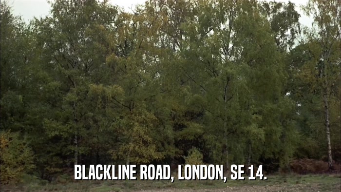BLACKLINE ROAD, LONDON, SE 14.  