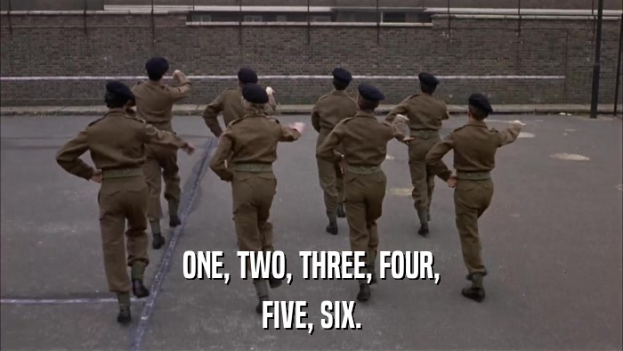 ONE, TWO, THREE, FOUR, FIVE, SIX. 