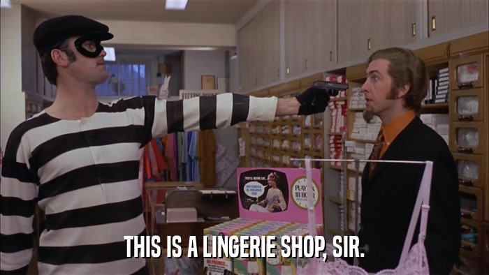 THIS IS A LINGERIE SHOP, SIR.  