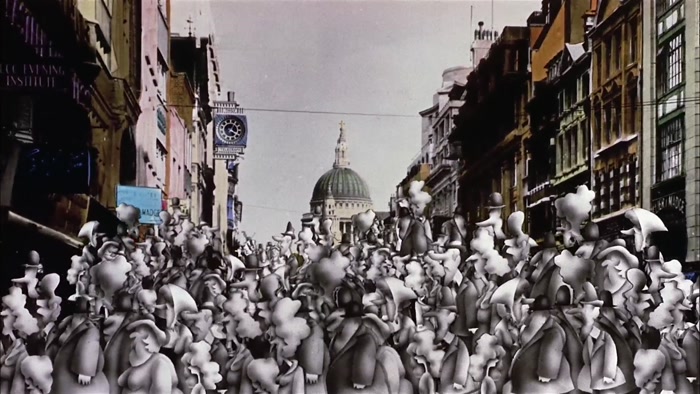FOR YEARS THE CITY HAD BEEN PLAGUED BY EVER-INCREASING PEDESTRIAN CONGESTION. 