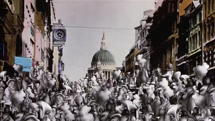 FOR YEARS THE CITY HAD BEEN PLAGUED BY EVER-INCREASING PEDESTRIAN CONGESTION. 