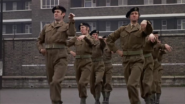 THE MAID IS JUST MINCE IN THAT JOLLY COLOUR, SERGEANT. 