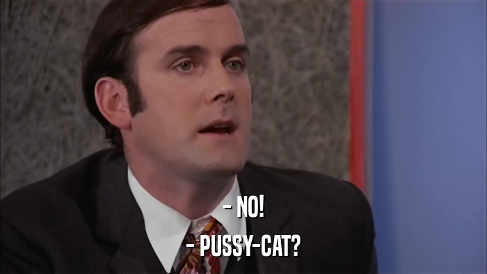 - NO! - PUSSY-CAT? 