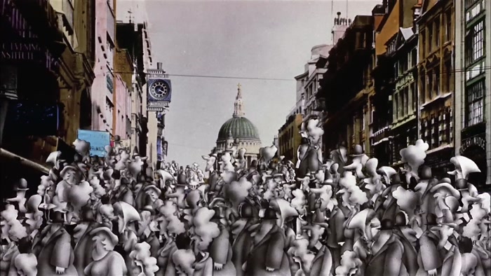 FOR YEARS THE CITY HAD BEEN PLAGUED BY EVER-INCREASING PEDESTRIAN CONGESTION. 
