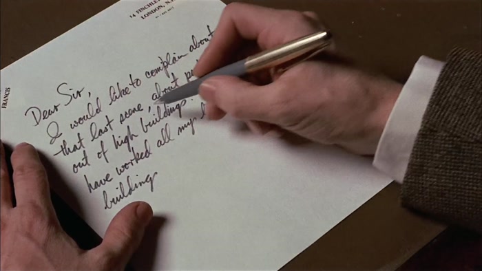DEAR SIR, I WOULD LIKE TO COMPLAIN ABOUT THAT LAST SCENE... 