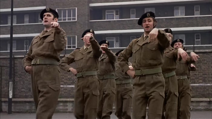 THE MAID IS JUST MINCE IN THAT JOLLY COLOUR, SERGEANT. 