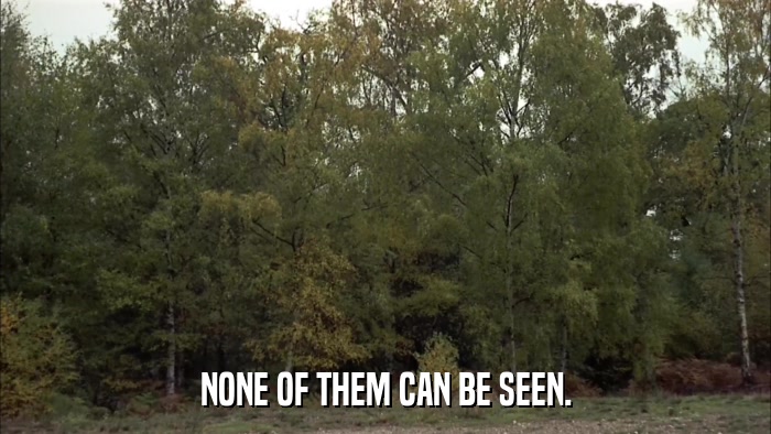 NONE OF THEM CAN BE SEEN.  