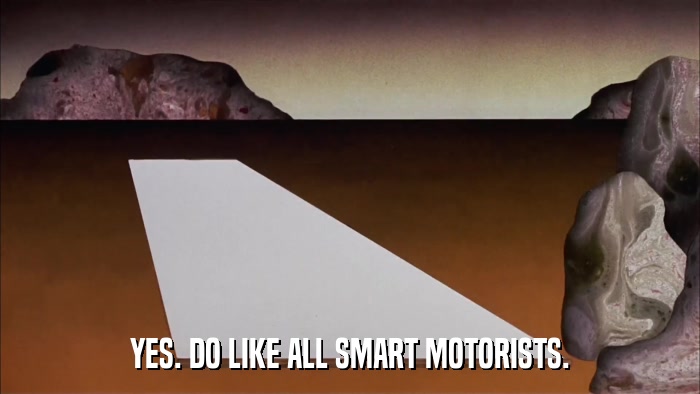 YES. DO LIKE ALL SMART MOTORISTS.  