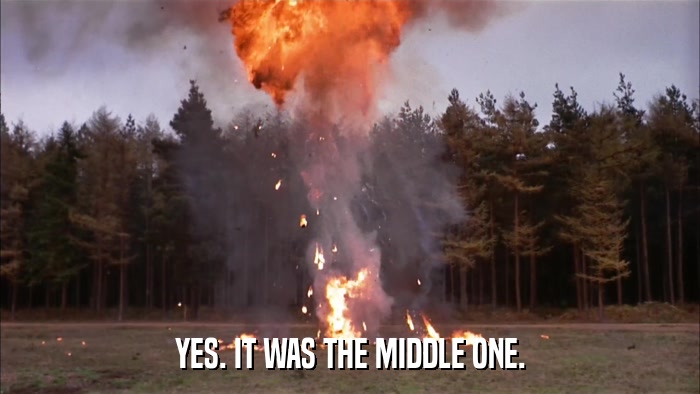 YES. IT WAS THE MIDDLE ONE.  
