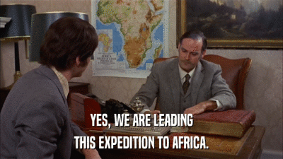 YES, WE ARE LEADING THIS EXPEDITION TO AFRICA. 