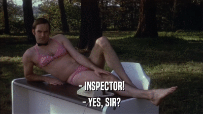 - INSPECTOR! - YES, SIR? 