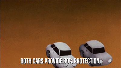 BOTH CARS PROVIDE 30% PROTECTION.  
