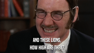 AND THESE LIONS, HOW HIGH ARE THEY? 