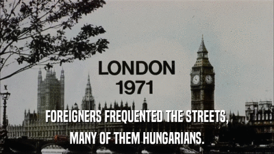 FOREIGNERS FREQUENTED THE STREETS, MANY OF THEM HUNGARIANS. 