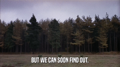 BUT WE CAN SOON FIND OUT.  