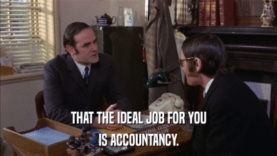 THAT THE IDEAL JOB FOR YOU IS ACCOUNTANCY. 