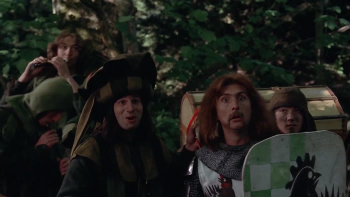 # HE IS BRAVE SIR ROBIN, # # BRAVE SIR ROBIN... # 