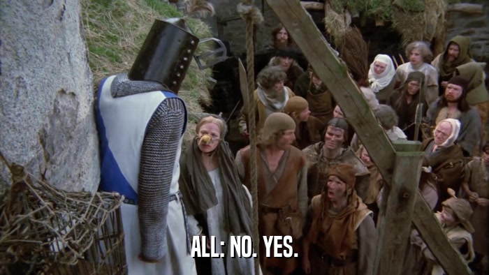 ALL: NO. YES.  