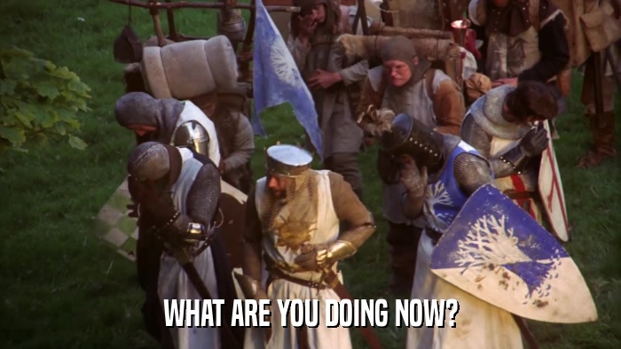 WHAT ARE YOU DOING NOW?  