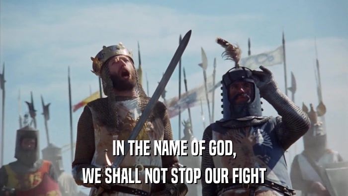 IN THE NAME OF GOD, WE SHALL NOT STOP OUR FIGHT 