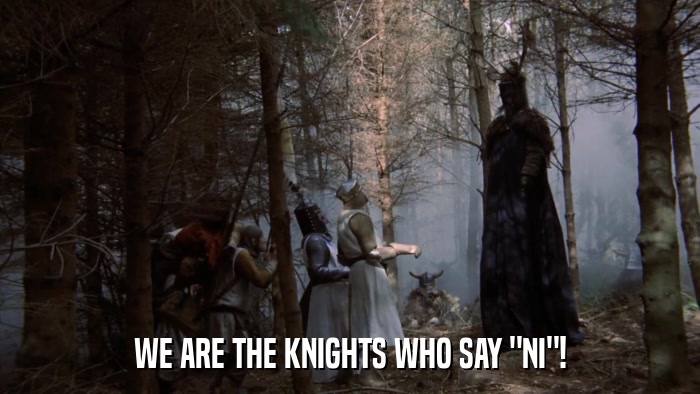 WE ARE THE KNIGHTS WHO SAY 