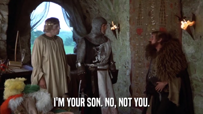 I'M YOUR SON. NO, NOT YOU.  