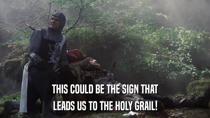 THIS COULD BE THE SIGN THAT LEADS US TO THE HOLY GRAIL! 