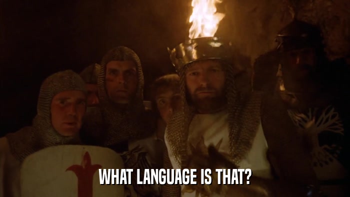 WHAT LANGUAGE IS THAT?  