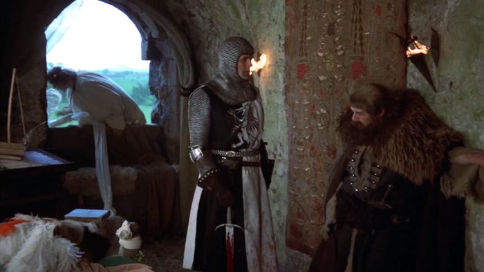DIDN'T MEAN TO? YOU PUT YOUR SWORD THROUGH HIS HEAD! 