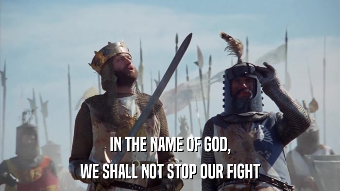 IN THE NAME OF GOD, WE SHALL NOT STOP OUR FIGHT 