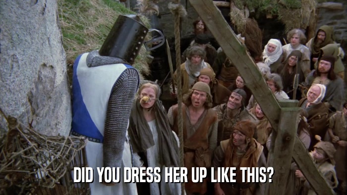 DID YOU DRESS HER UP LIKE THIS?  