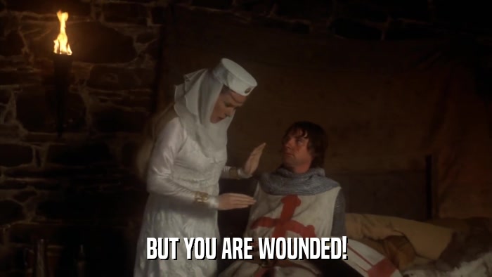 BUT YOU ARE WOUNDED!  