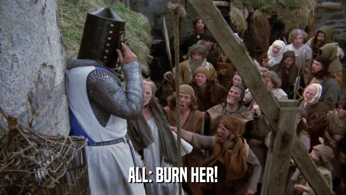 ALL: BURN HER!  