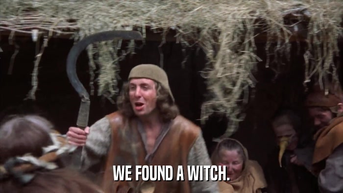 WE FOUND A WITCH.  