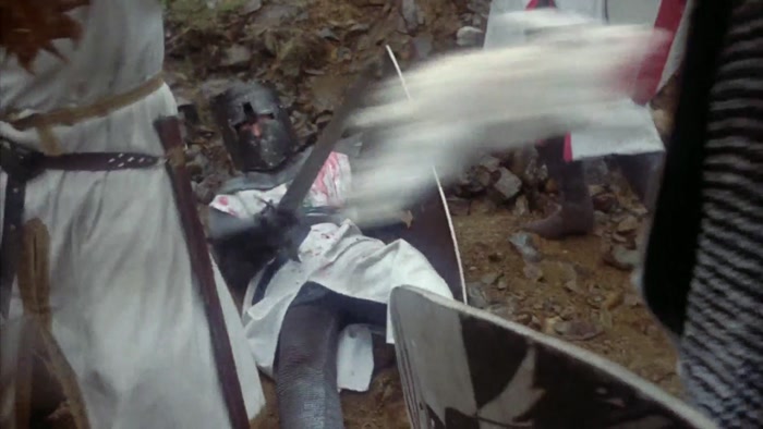 [ KNIGHTS SHOUTING ]  