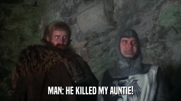 MAN: HE KILLED MY AUNTIE!  