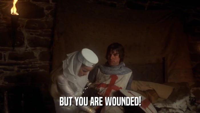 BUT YOU ARE WOUNDED!  