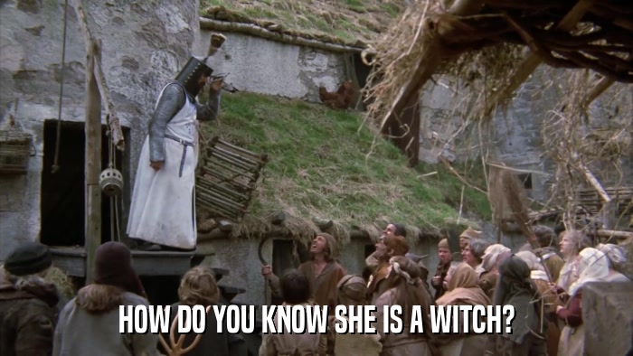 HOW DO YOU KNOW SHE IS A WITCH?  