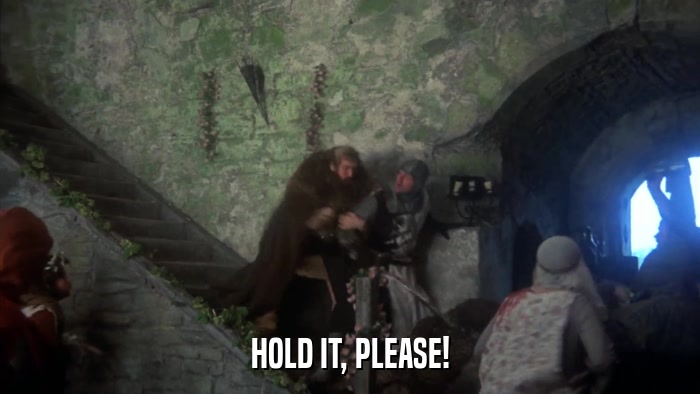 HOLD IT, PLEASE!  