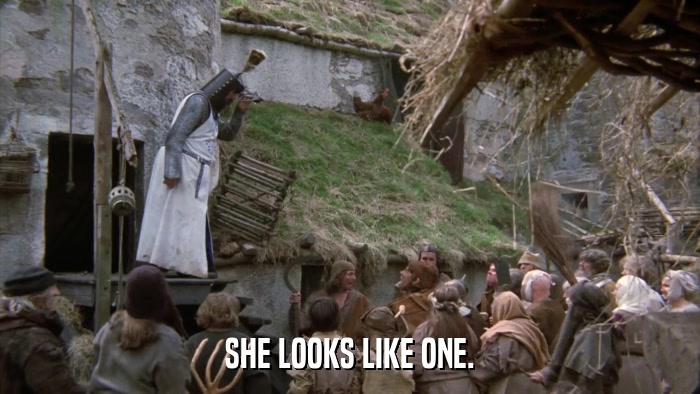 SHE LOOKS LIKE ONE.  