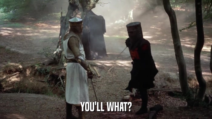 YOU'LL WHAT?  