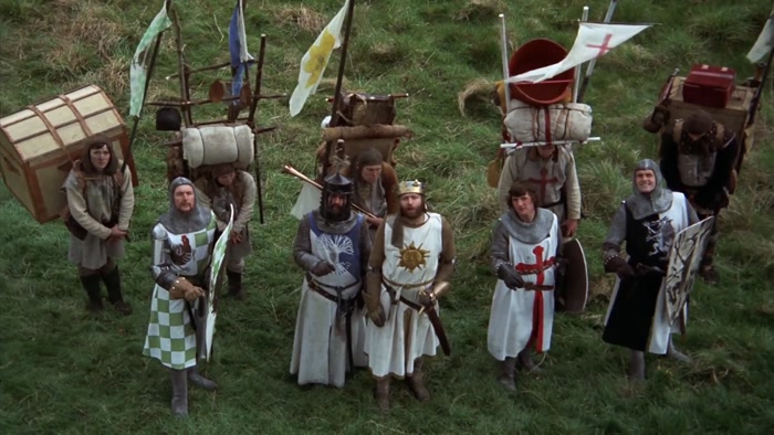 HE CAN JOIN US IN OUR QUEST FOR THE HOLY GRAIL. 