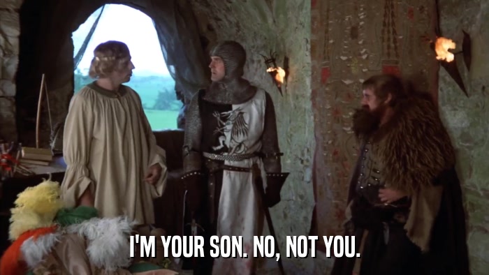 I'M YOUR SON. NO, NOT YOU.  