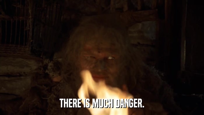 THERE IS MUCH DANGER.  