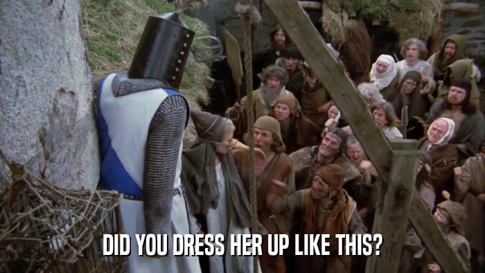 DID YOU DRESS HER UP LIKE THIS?  