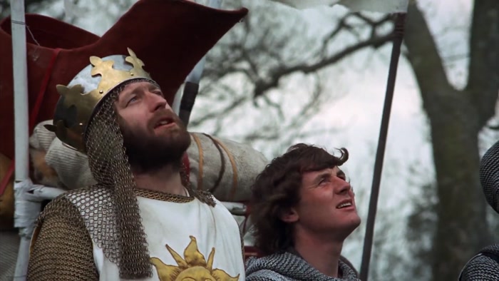IT IS KING ARTHUR, AND THESE ARE MY KNIGHTS OF THE ROUND TABLE. 